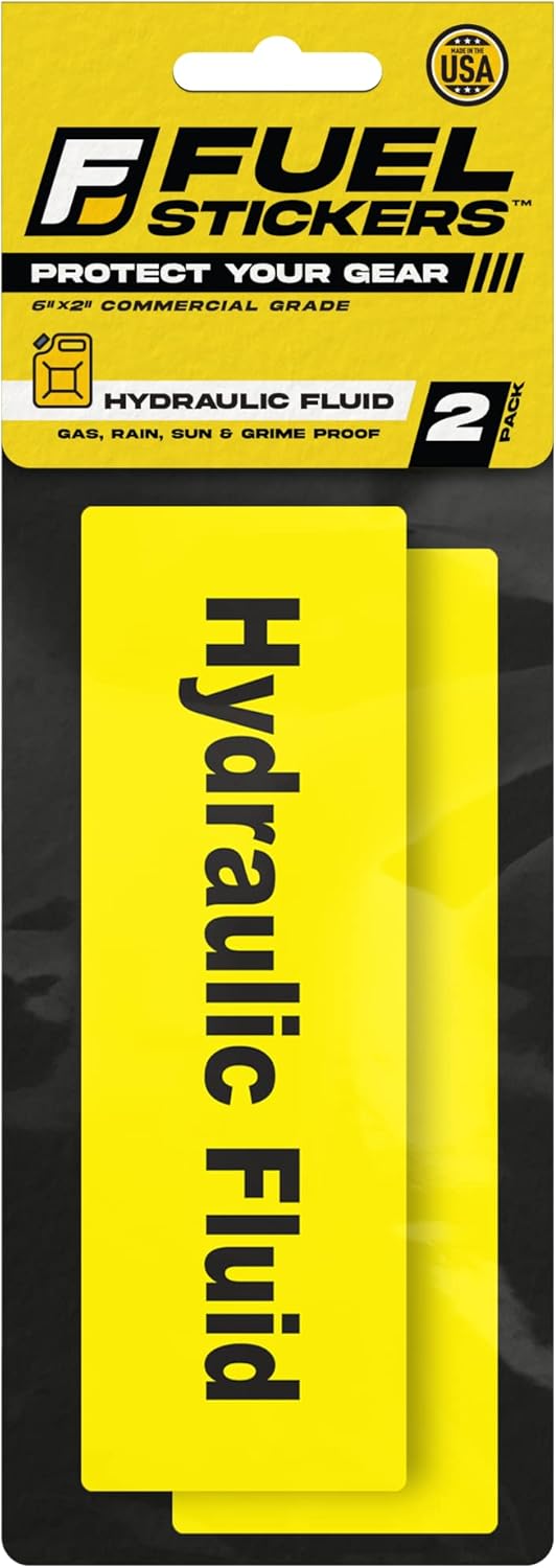 Heavy-Duty Fuel Stickers for Hydraulic Fluid Identification Labels