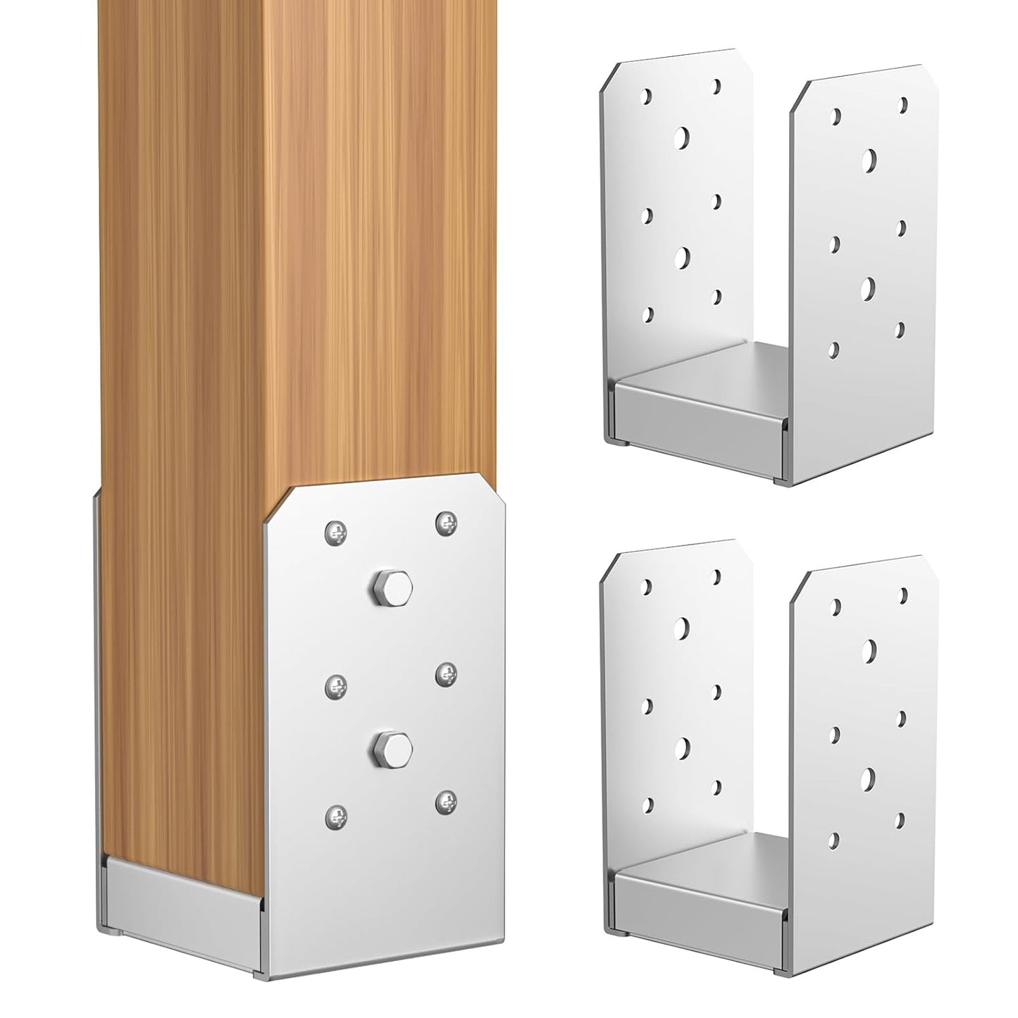 SPACEEUP 4x4 Post Base for Deck Railing Support and More