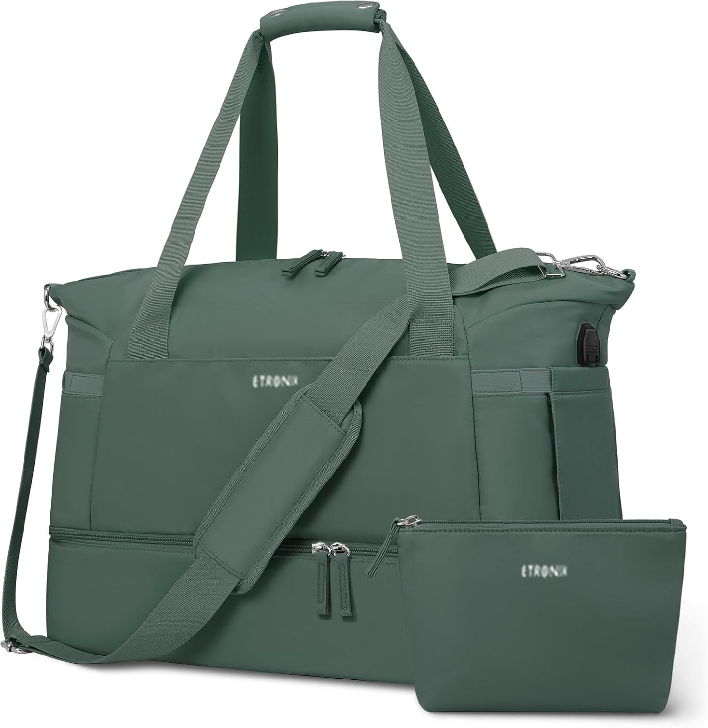 ETRONIK Gym Bag for Women with USB Charging and Wet Pocket