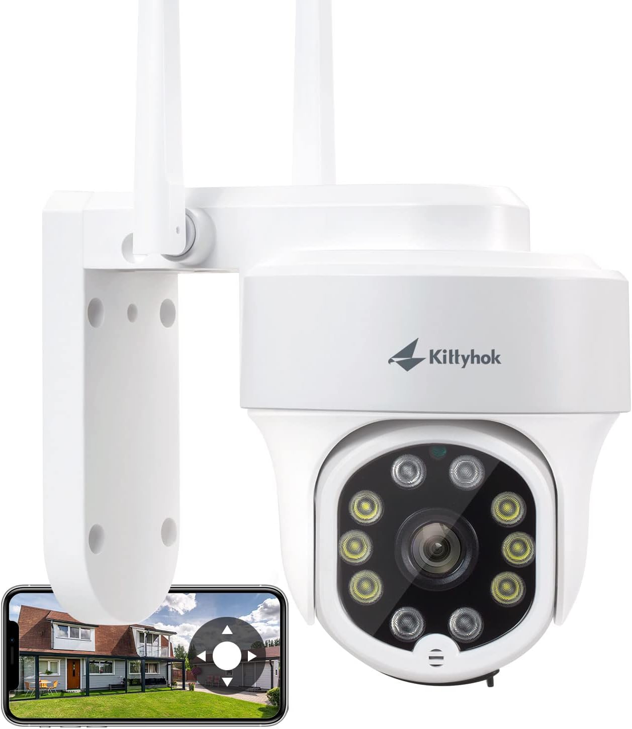 Kittyhok PTZ Security Camera Wireless Outdoor for Home Safety