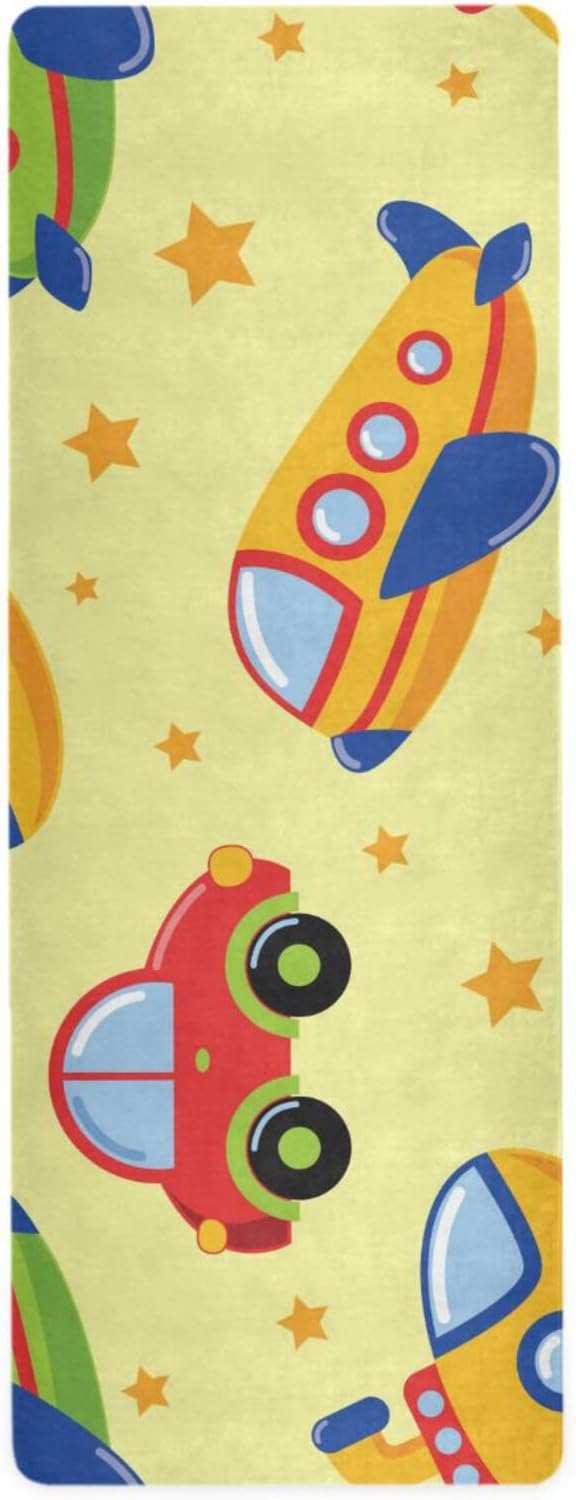 Gold Kids Yoga Mat: Non-Slip, Natural Rubber, Portable Bag!