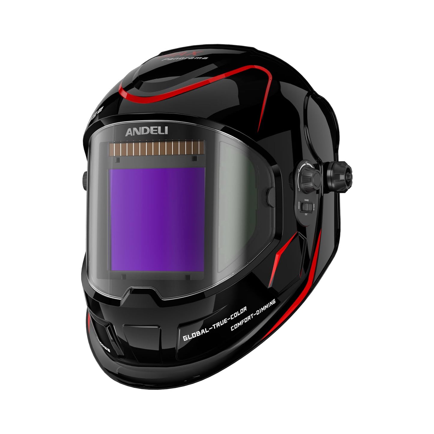 ANDELI Panoramic View Welding Helmet - True Color Auto Darkening