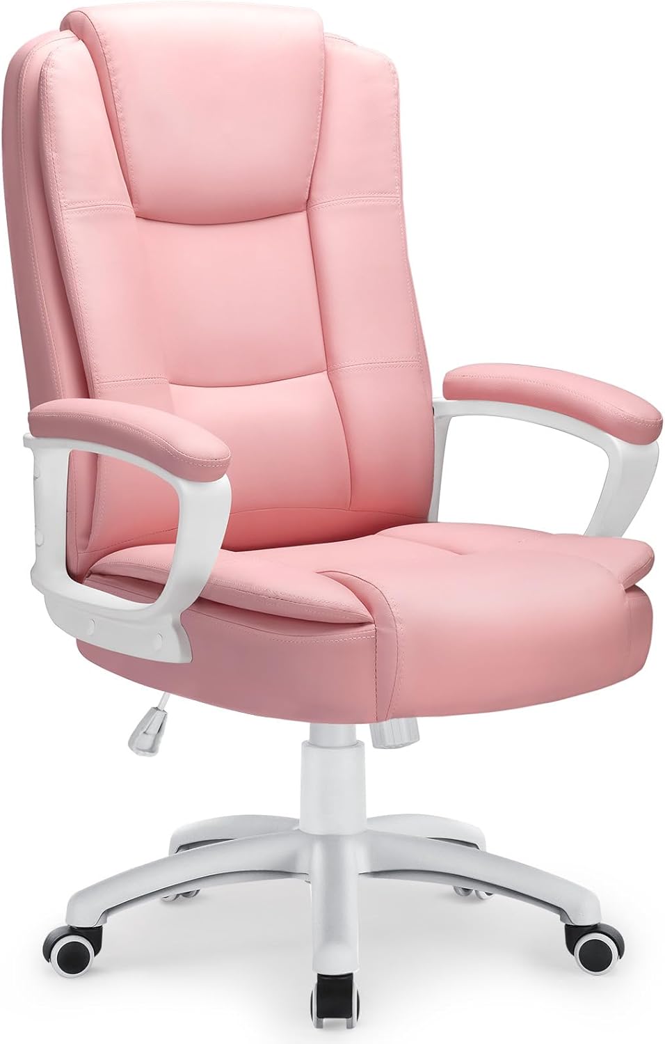 LEMBERI Pink Office Desk Chair for Big and Tall Comfort