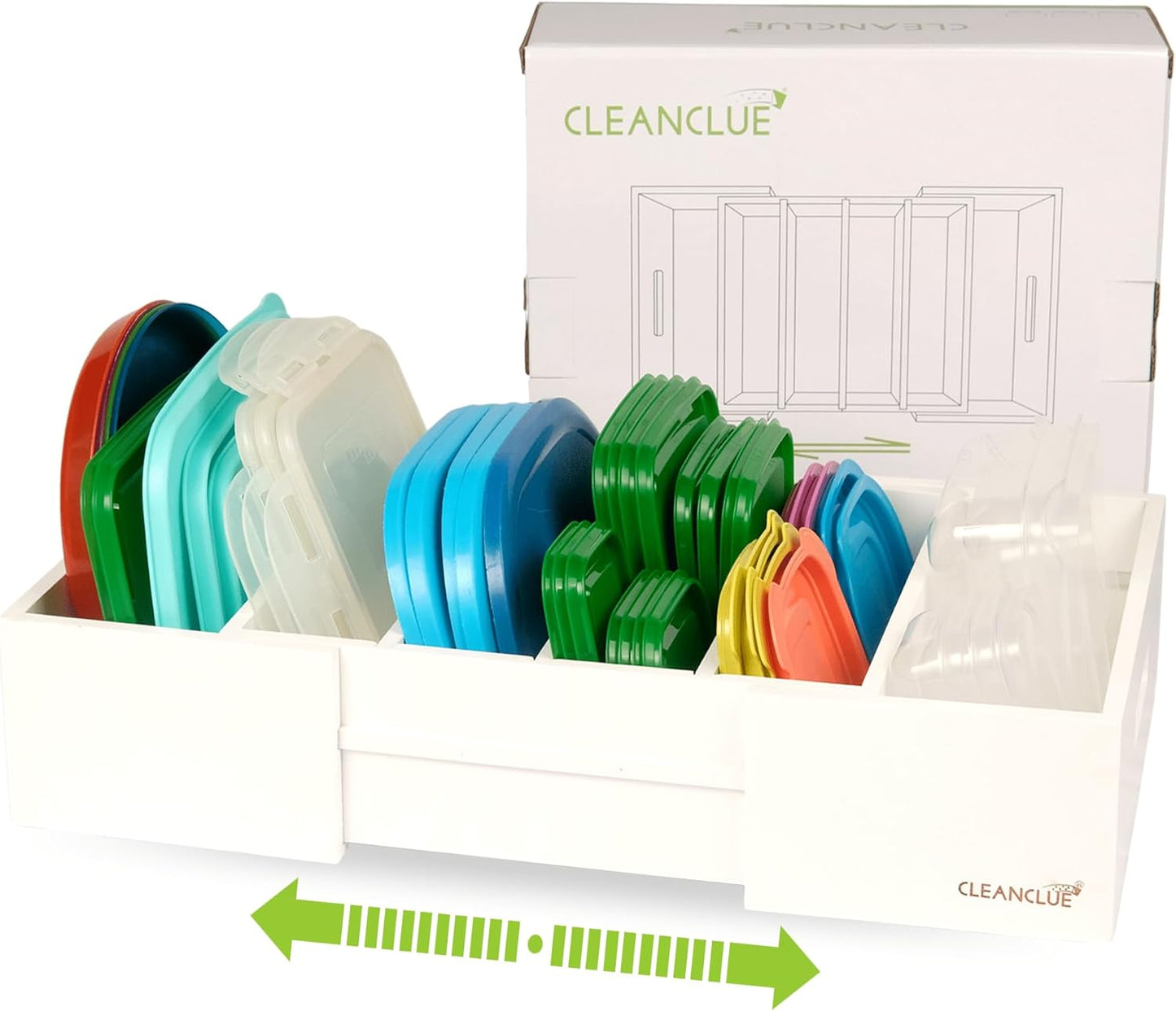 Expandable Kitchen Cabinet Organizer for Food Storage Lids