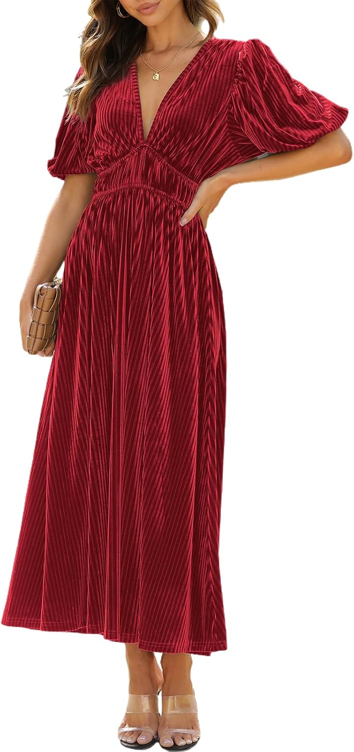 Sissyaki Women's Velvet Formal Dresses for Wedding Guests 2025