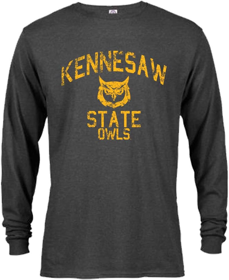 Sport Your Gear Distressed Retro Long Sleeve Collegiate T-Shirt