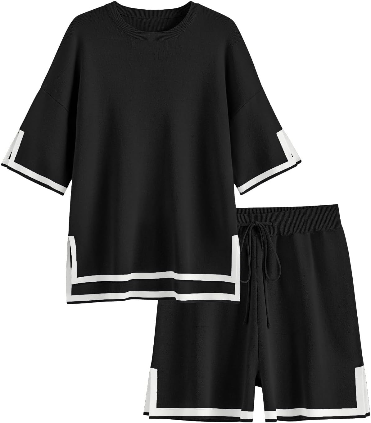 Ekouaer Womens Knit Lounge Set for Cozy Relaxation and Style