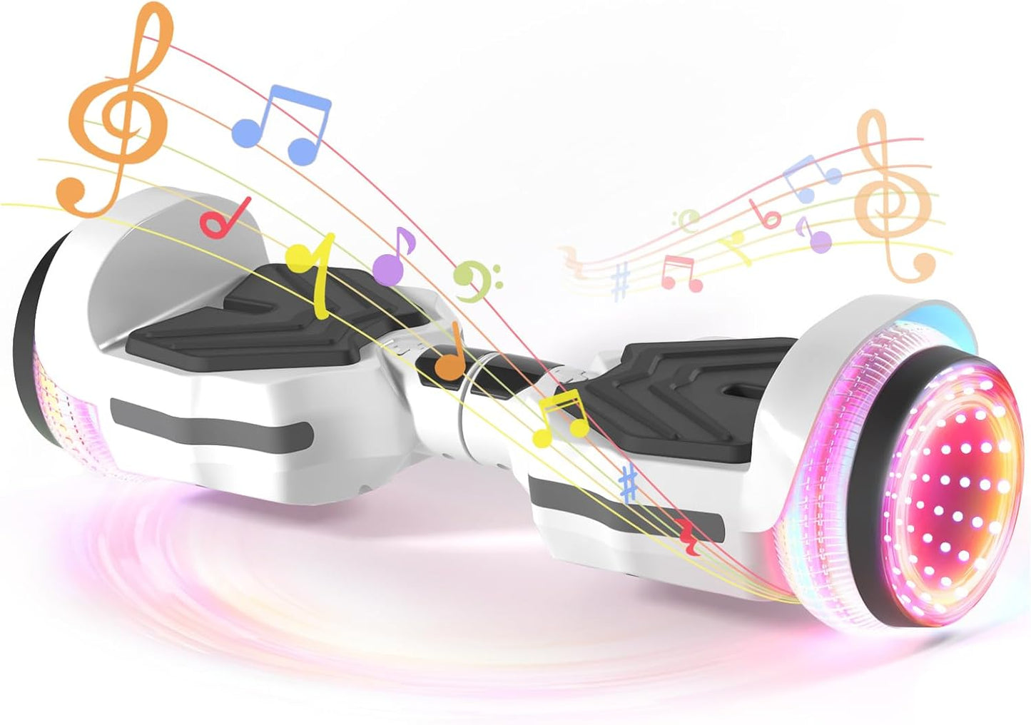 Colorful LED Light-Up Wheels Scooter with Bluetooth Speakers