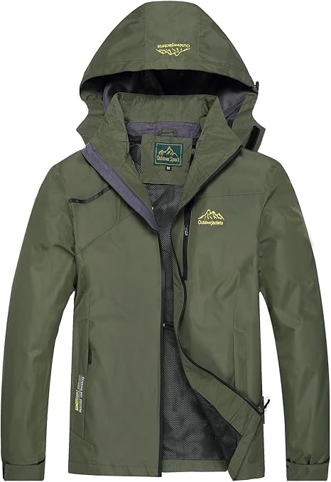 GIISAM Mens Windproof Jacket for Outdoor Activities and Sports