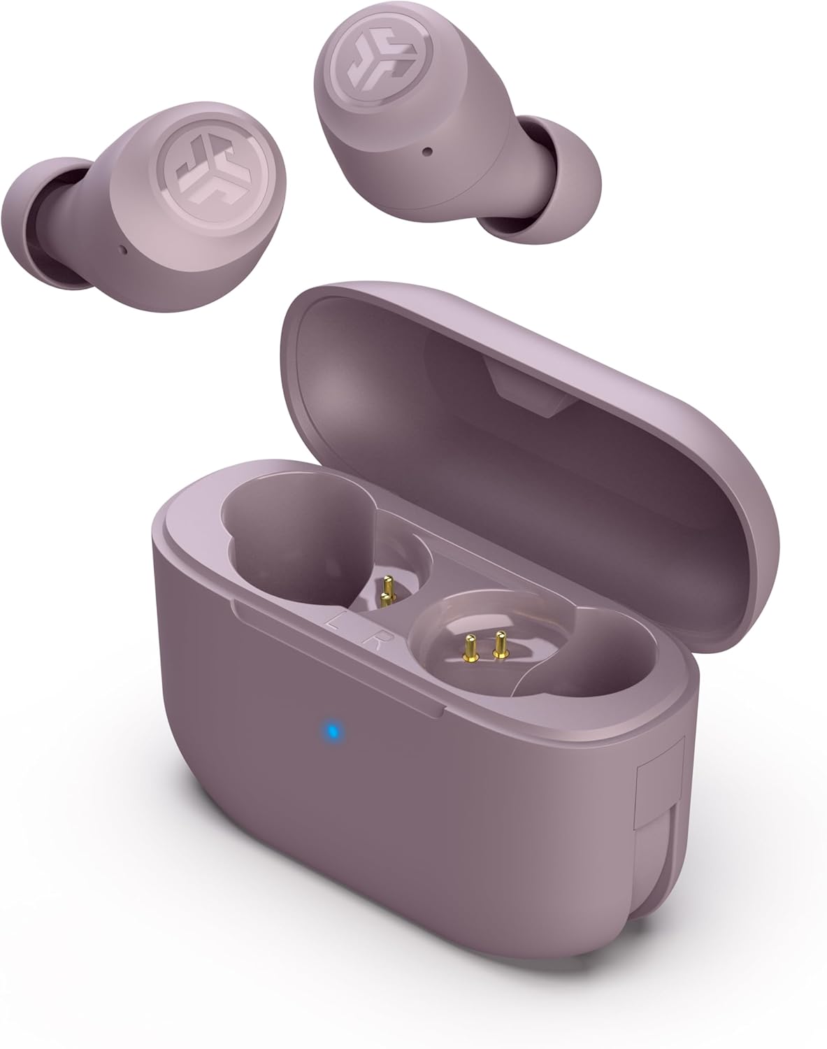 JLab Go Air Pop Mauve Earbuds - Dual Connect & Sweat-Resistant