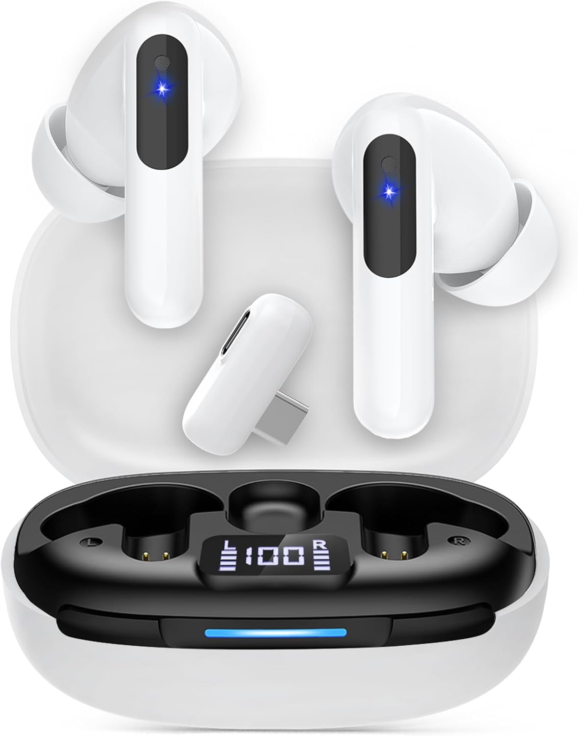 RYR Wireless Gaming Earbuds: Bass Stereo, Noise-Cancelling Mic, 36H Playtime