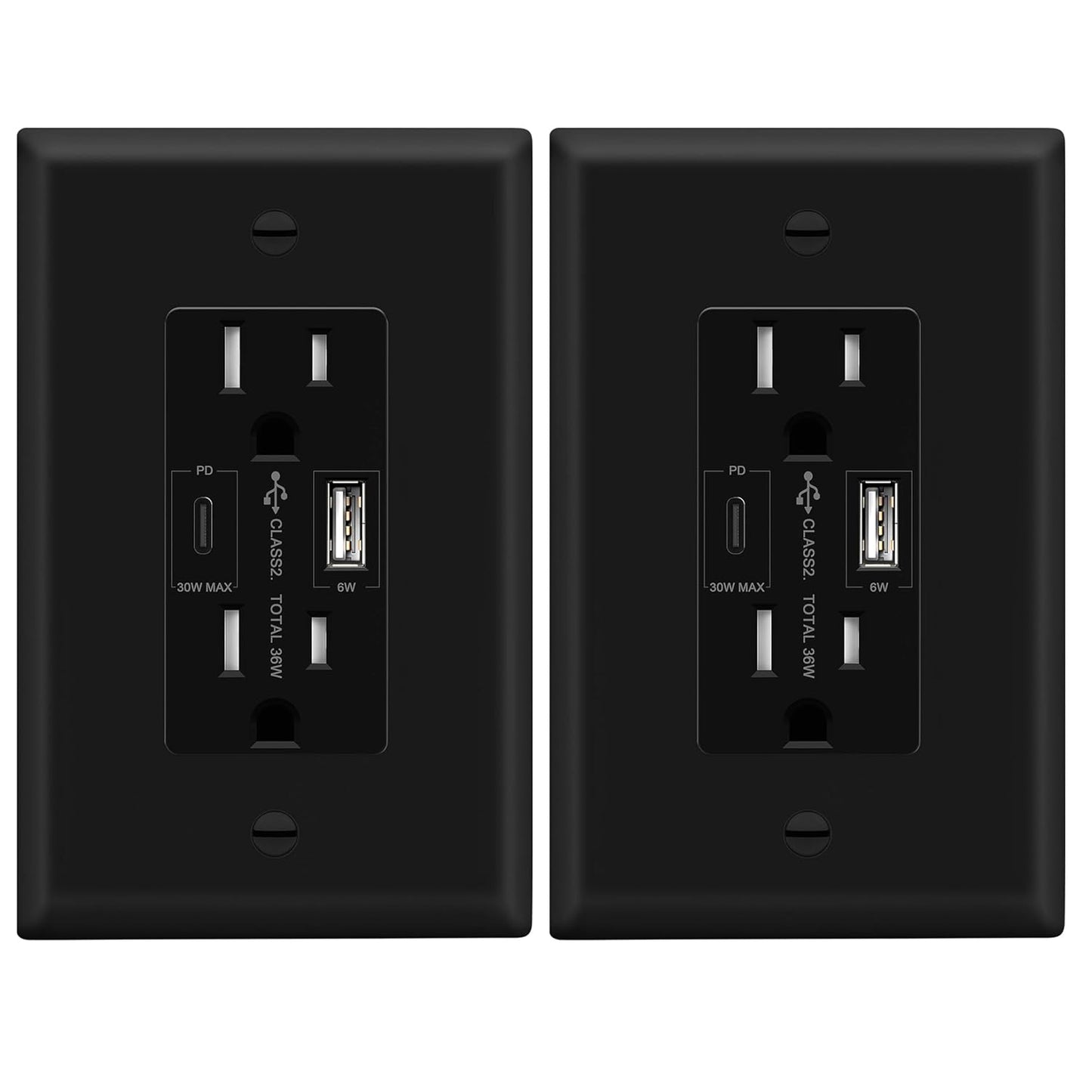 LIDER USB-C 36W Power Delivery Wall Outlet for Modern Spaces
