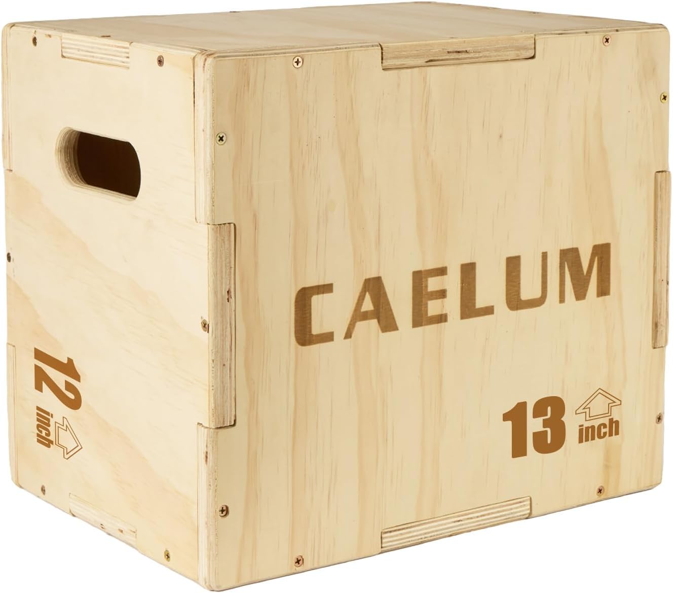 CAELUM 3-in-1 Wood Plyo Box for Home & Gym Training