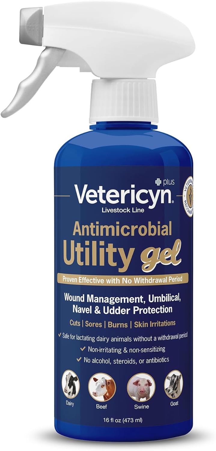 Vetericyn Plus Livestock Utility Gel Spray for Wound Care