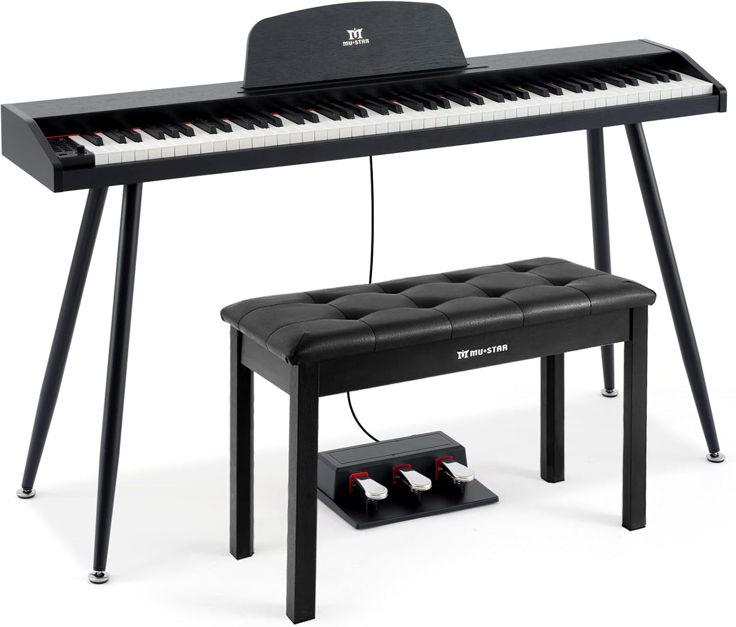 88 Key Digital Piano with Bench and Pedals for Musicians