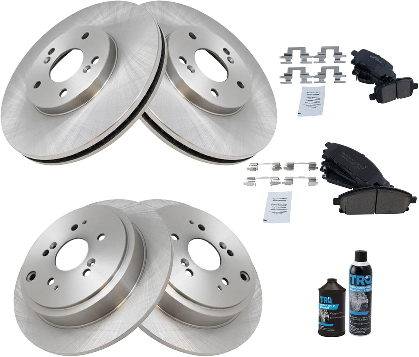 TRQ Brake Pad & Rotor Kit for 2003-2006 Acura MDX - Quality Parts