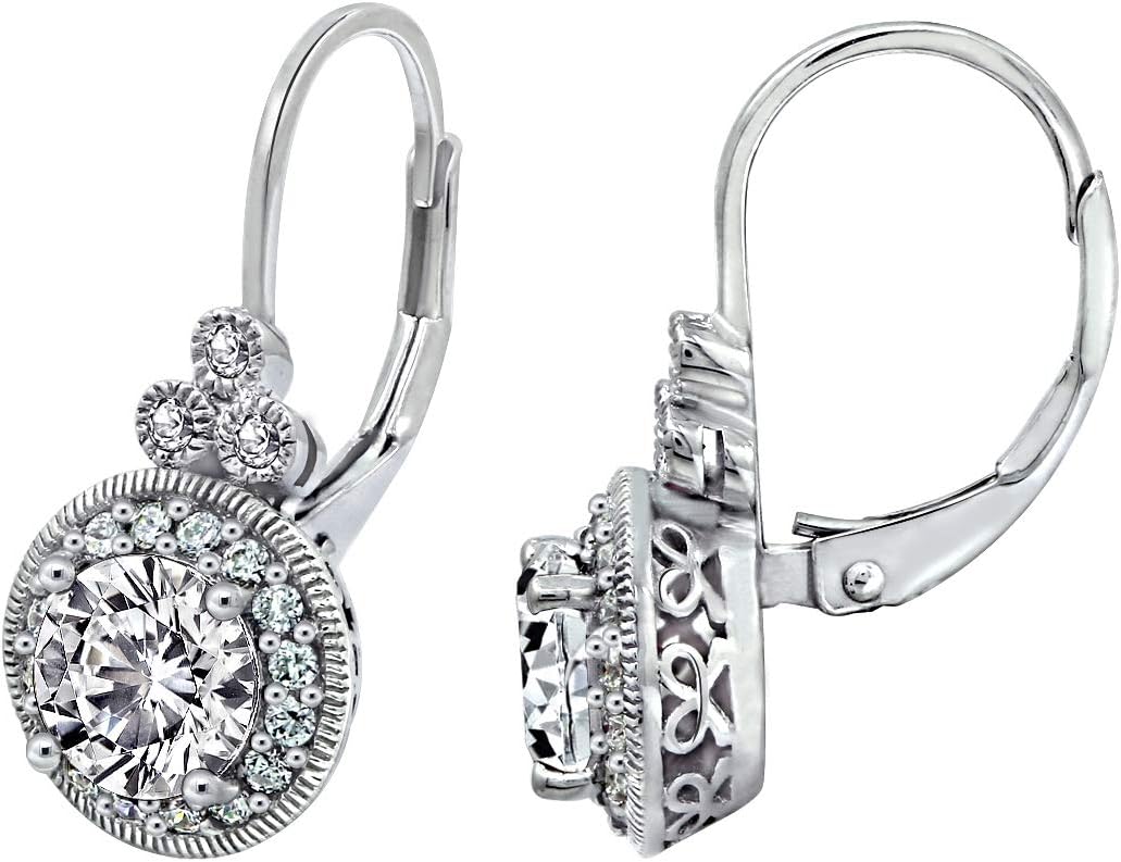 Vintage Drop Earrings with Infinite Elements Cubic Zirconia