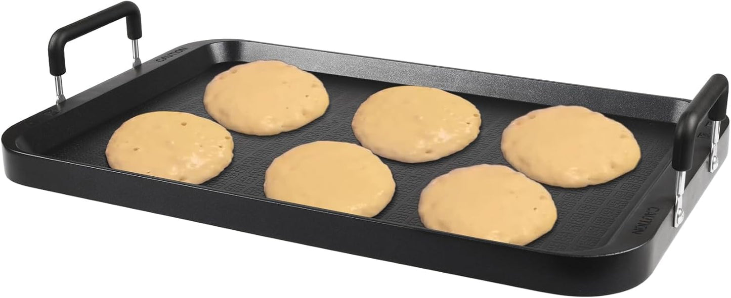 Flat Top Grill - Non-Stick Stovetop Griddle for Easy Cooking