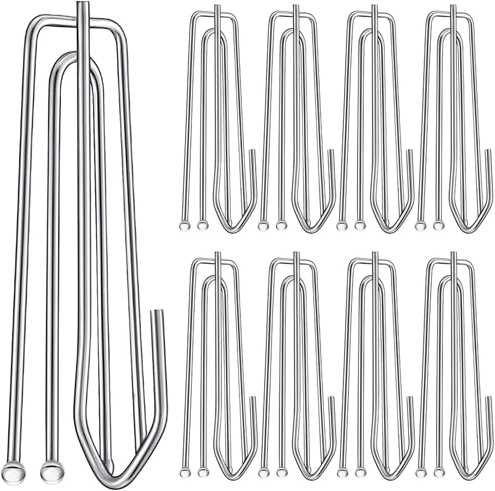 Stainless Steel Pleated Drapery Hooks - Aageme
