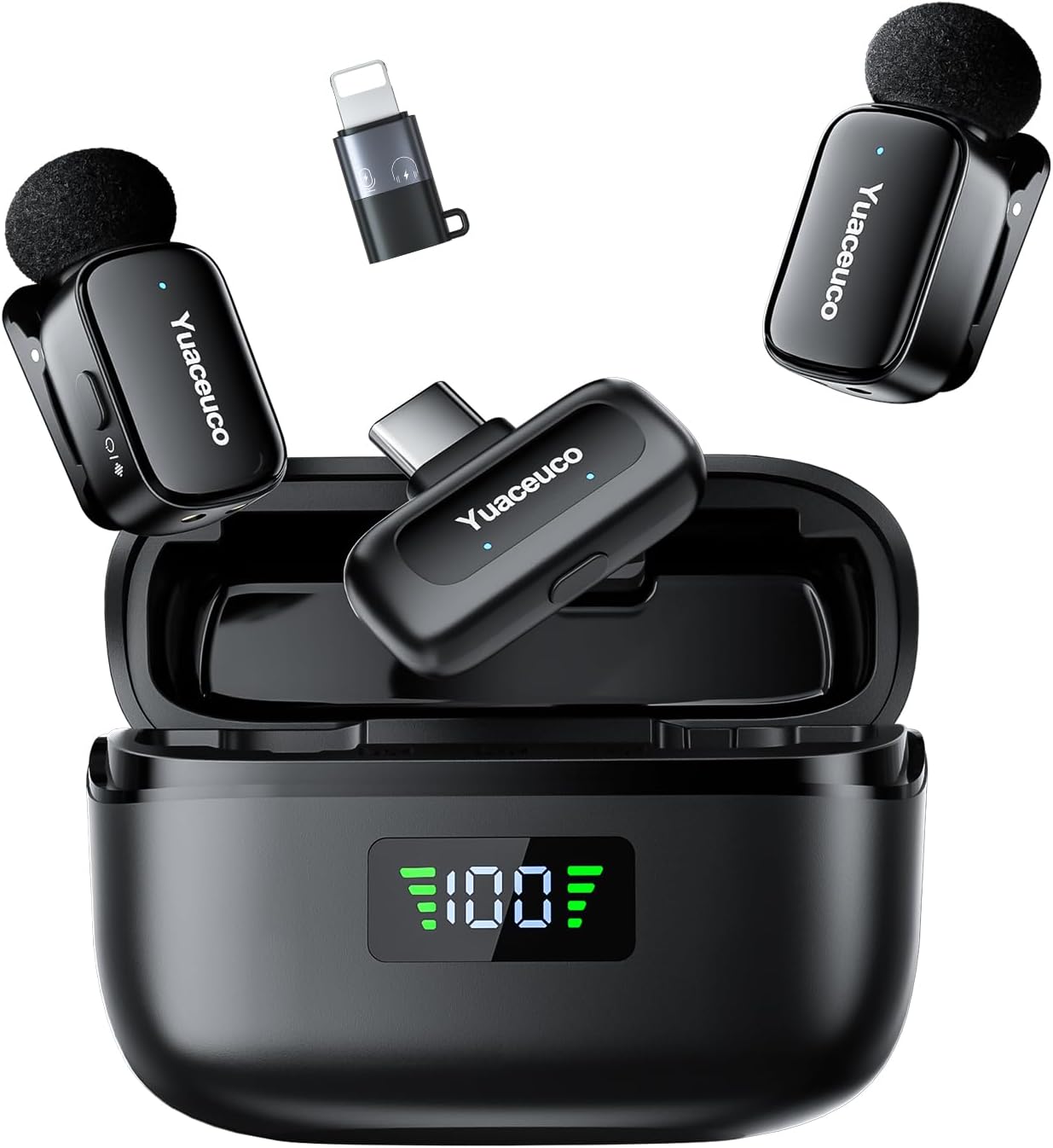 Mini Wireless Lavalier Microphone for iPhone and Android Use