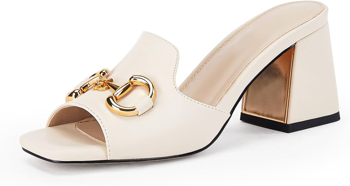 Gihubafuil Women's Sandals Peep Toe Slides for Comfort and Style