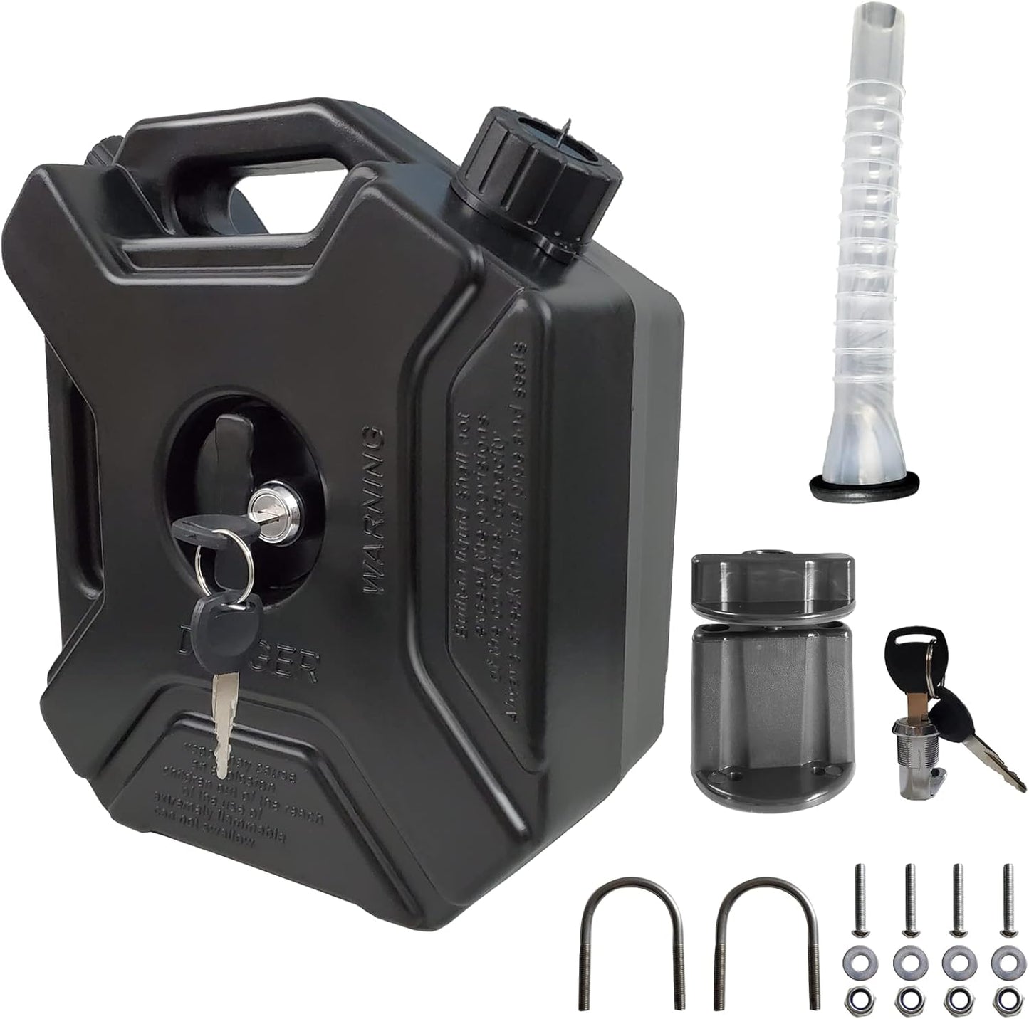 Motorcycle Gas Can 5L 1.3 Gallon with Mount for UTVs and More