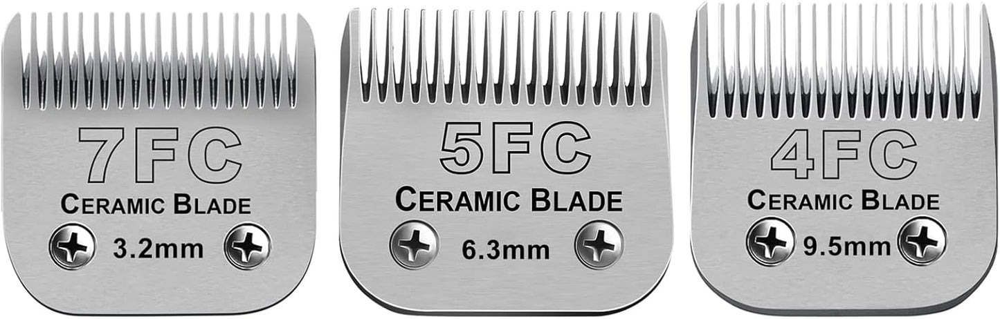 Detachable Pet Dog Grooming Clipper Ceramic Blades Set for Precision