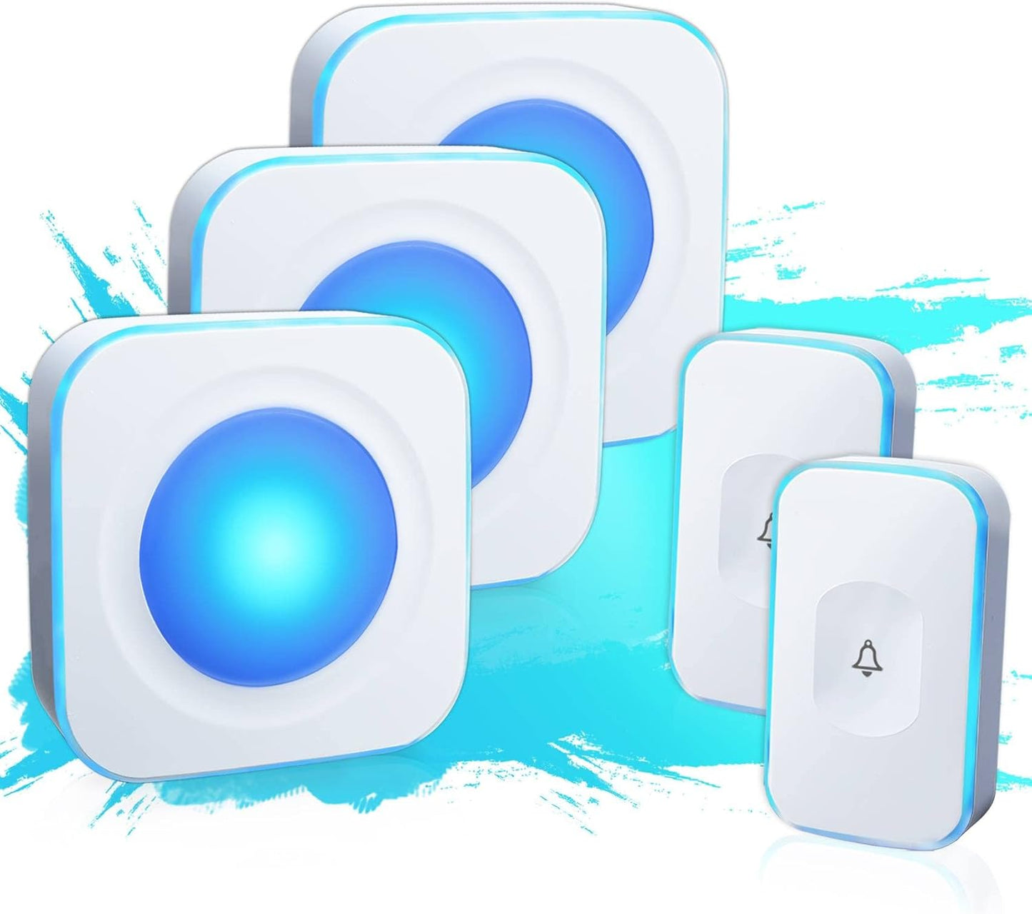 1200Ft Range Wireless Doorbell Set - Hearing Impaired Friendly