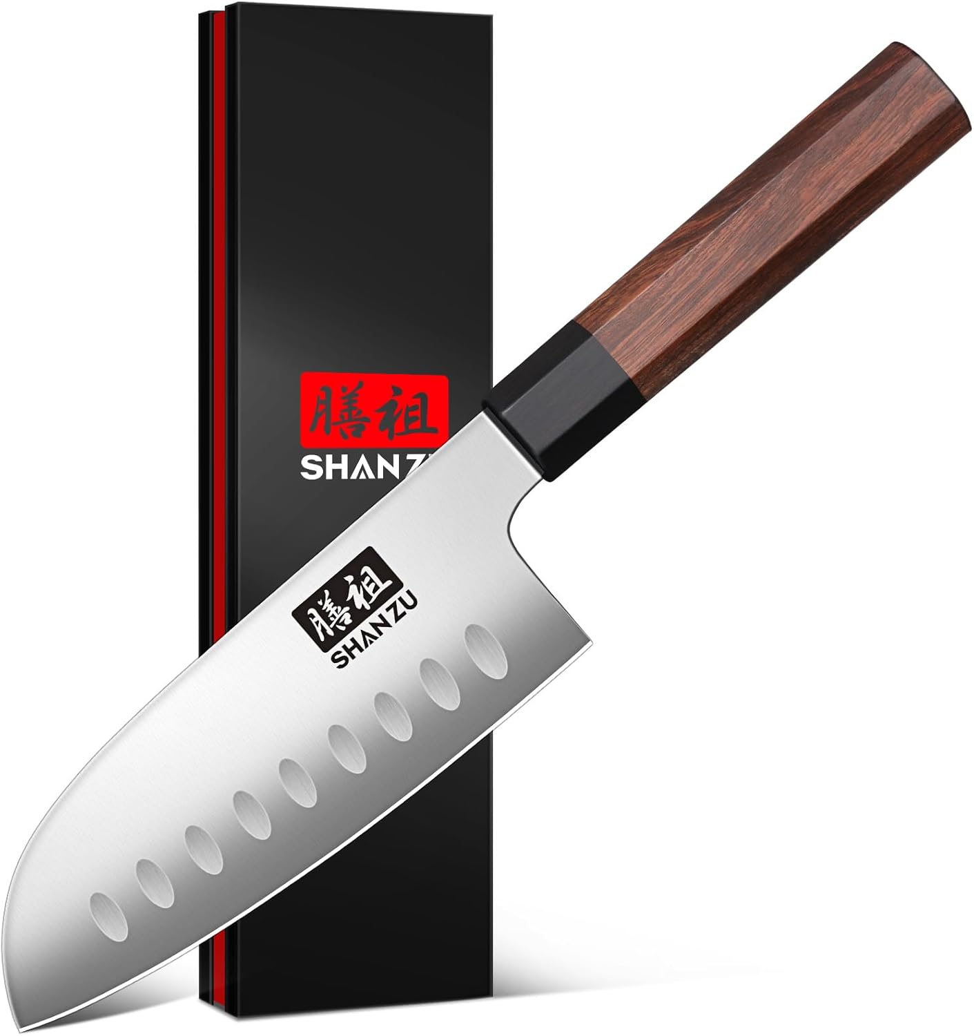 SHAN ZU 5 Inch Santoku Knife for Small Hands - Sharp & Ergonomic