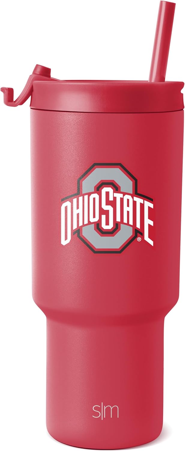 30oz Insulated Tumbler with Flip Lid for Ohio State Fans