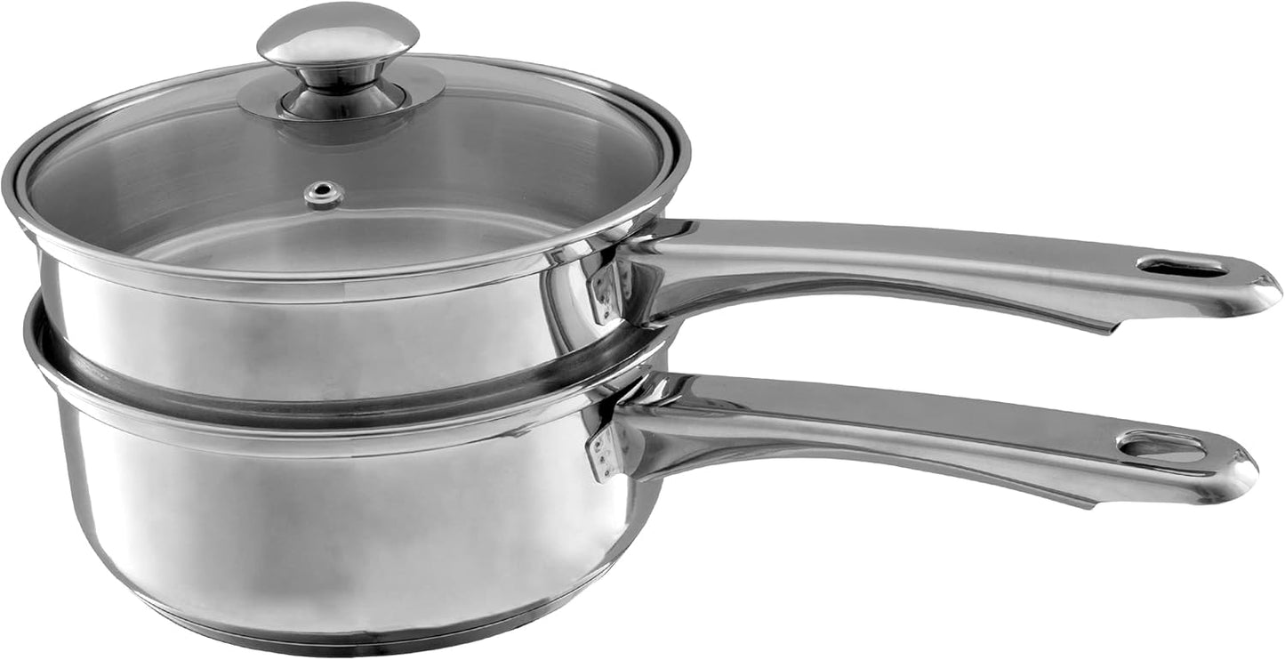 6 Cup Double Boiler Pot Set for Melting and Cooking Tasks