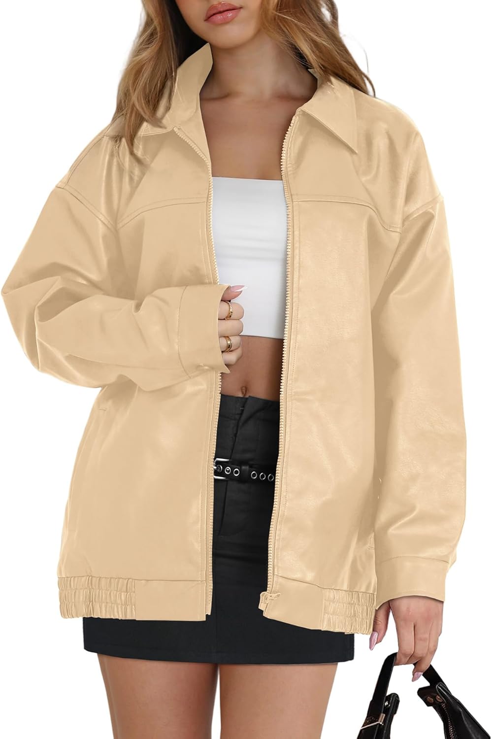 WIHOLL Womens Leather Jackets for Stylish Fall Outfits