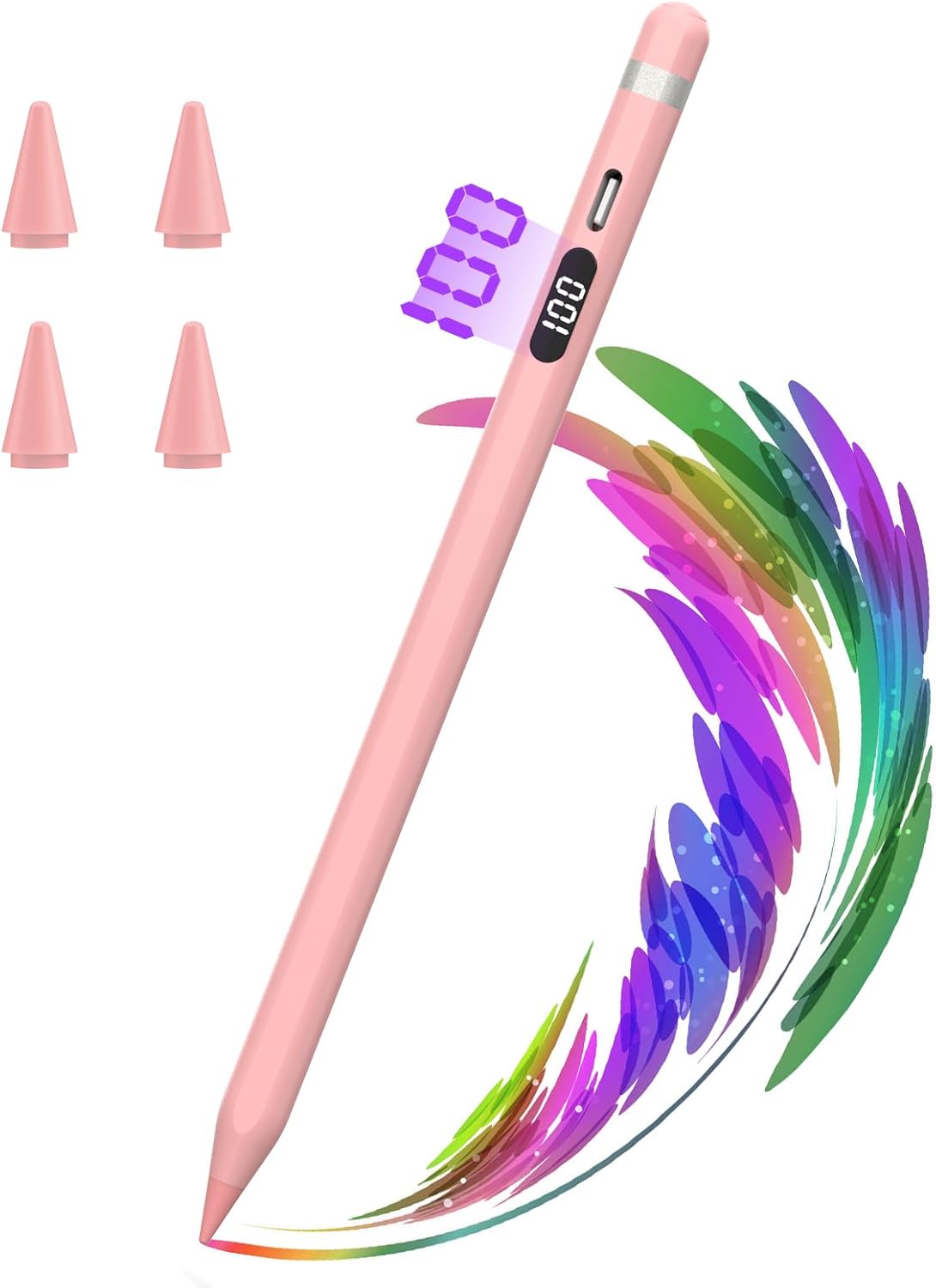 Fast-Charge Stylus Pen for iPad, Apple Pencil Comp., Works w/ Multiple iPad Generations - AOPCREZON