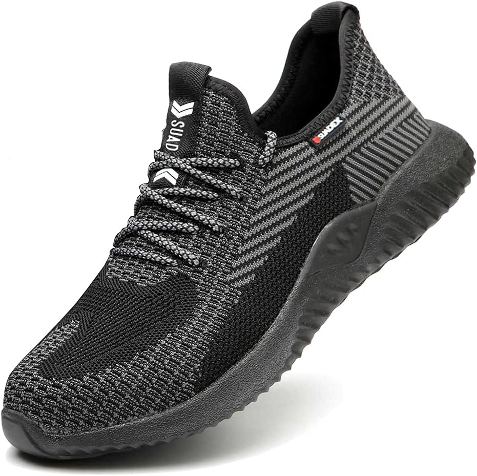 SUADEX Steel Toe Shoes for Men Women - Lightweight Safety Sneakers