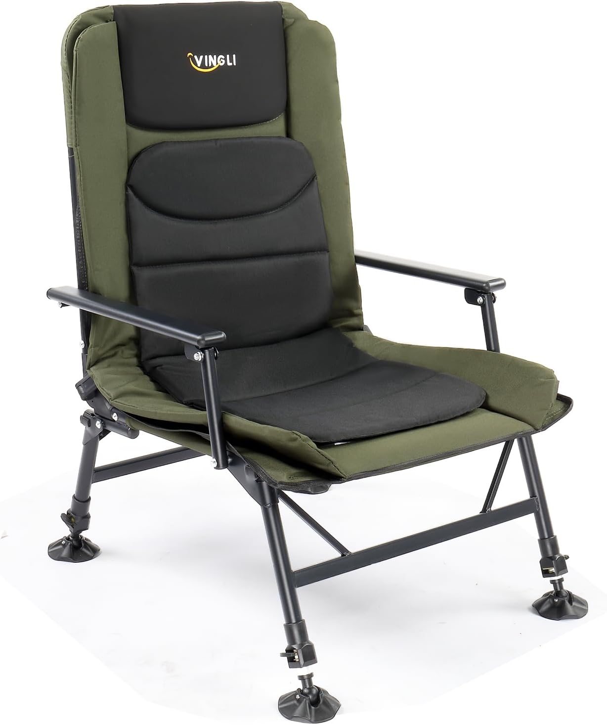 VINGLI Heavy Duty Fishing Chair: 440 LBS Support, 160 Reclining Positions