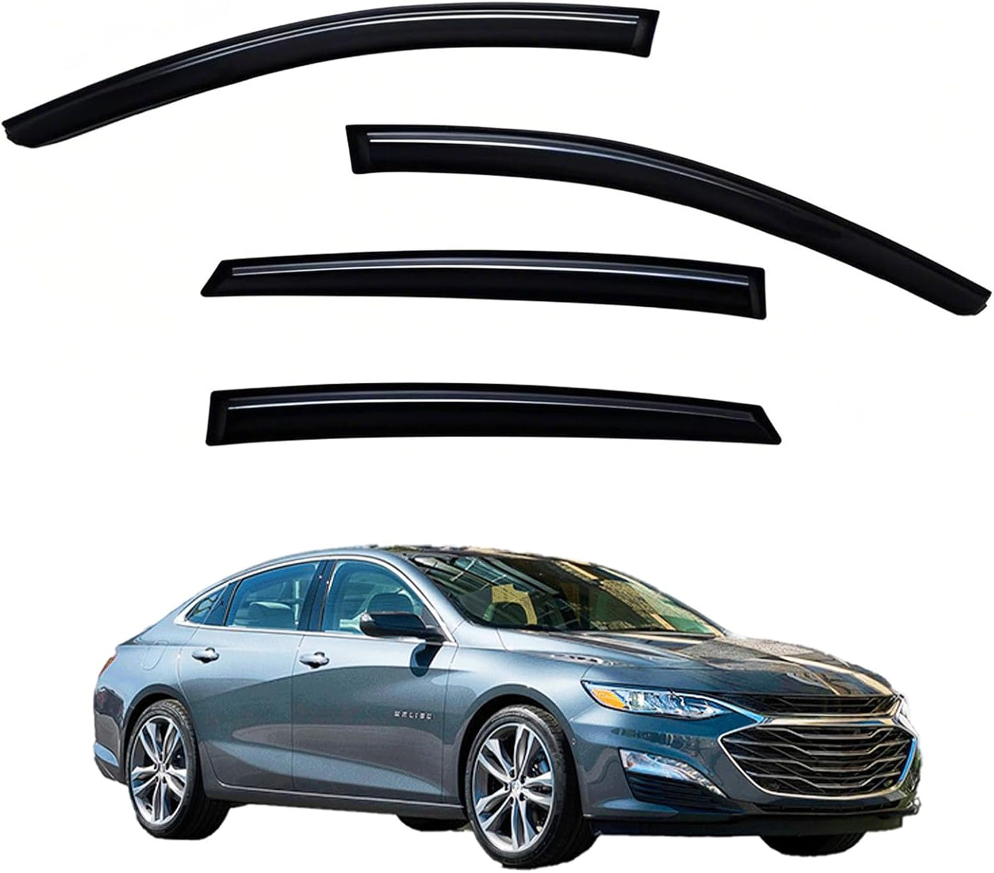 Window Visors Rain Guards for 2016-2025 Malibu Models