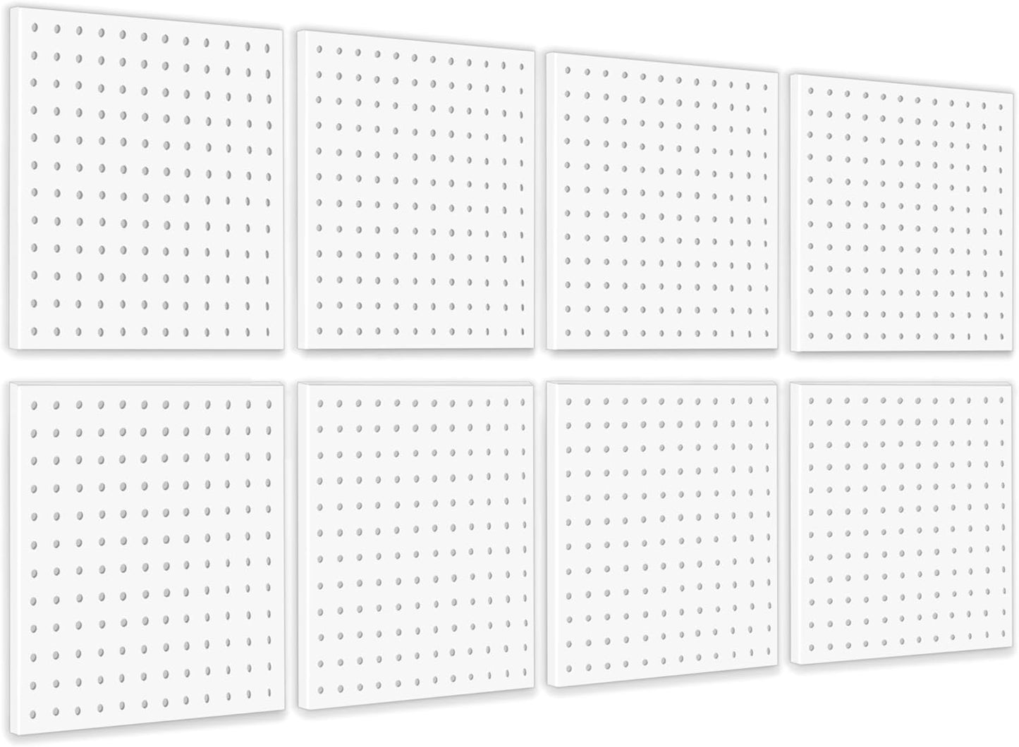 8Pcs Metal Pegboard Wall Organizer for Craft Room and Garage
