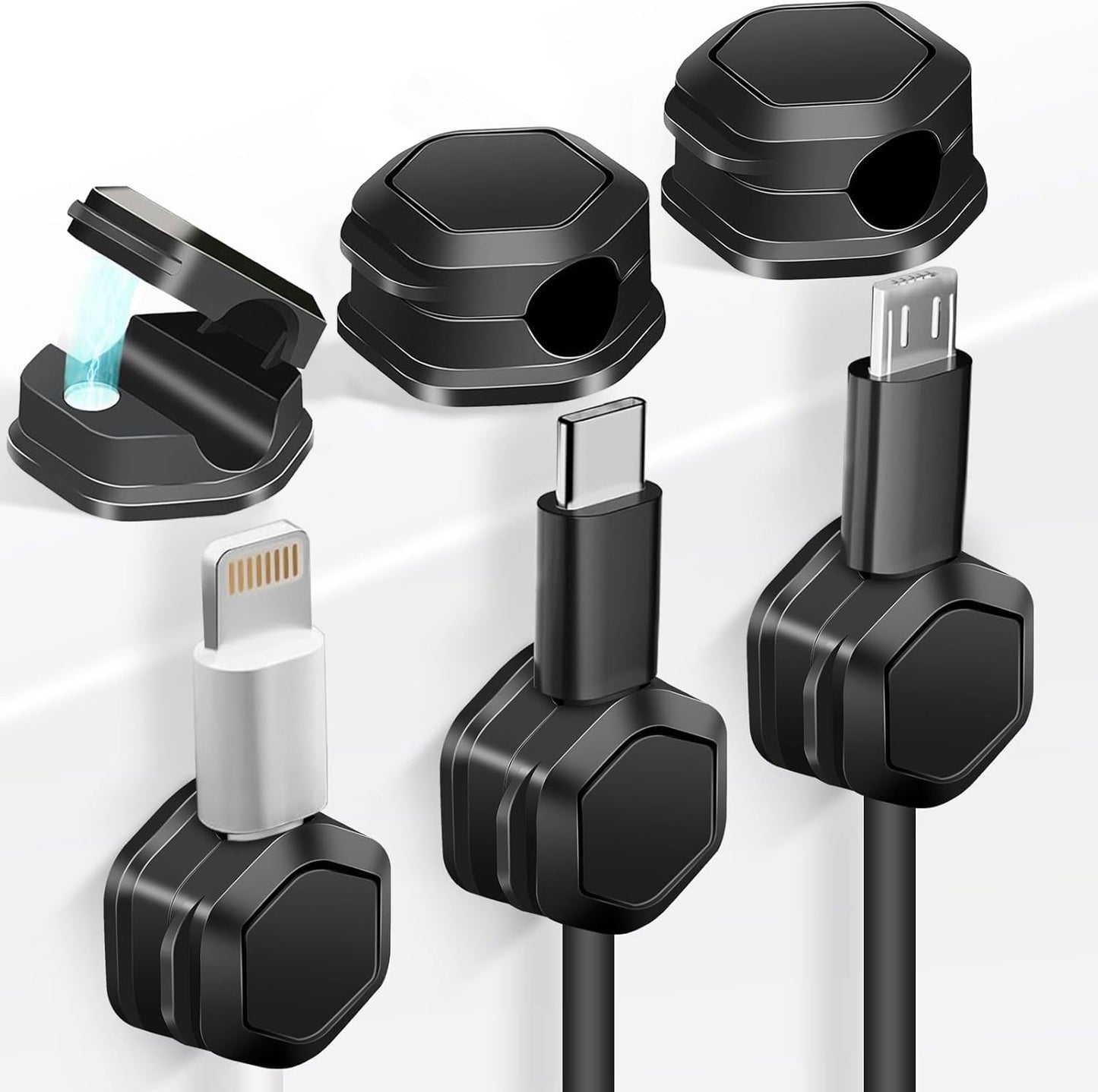 Organize Cables Effortlessly with Magnetic Clips