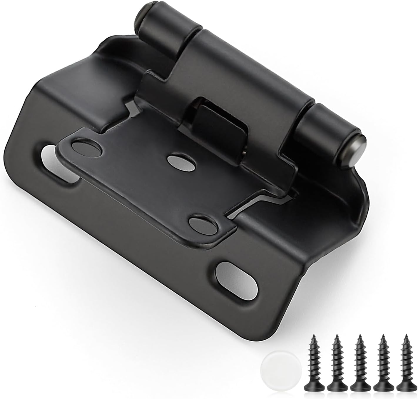 50 Pack Black Cabinet Hinges for Smooth Self Closing Action
