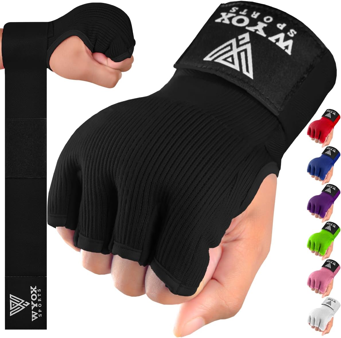 WYOX Gel Boxing Hand Wraps - 80cm Quick Straps, Ultimate Protection