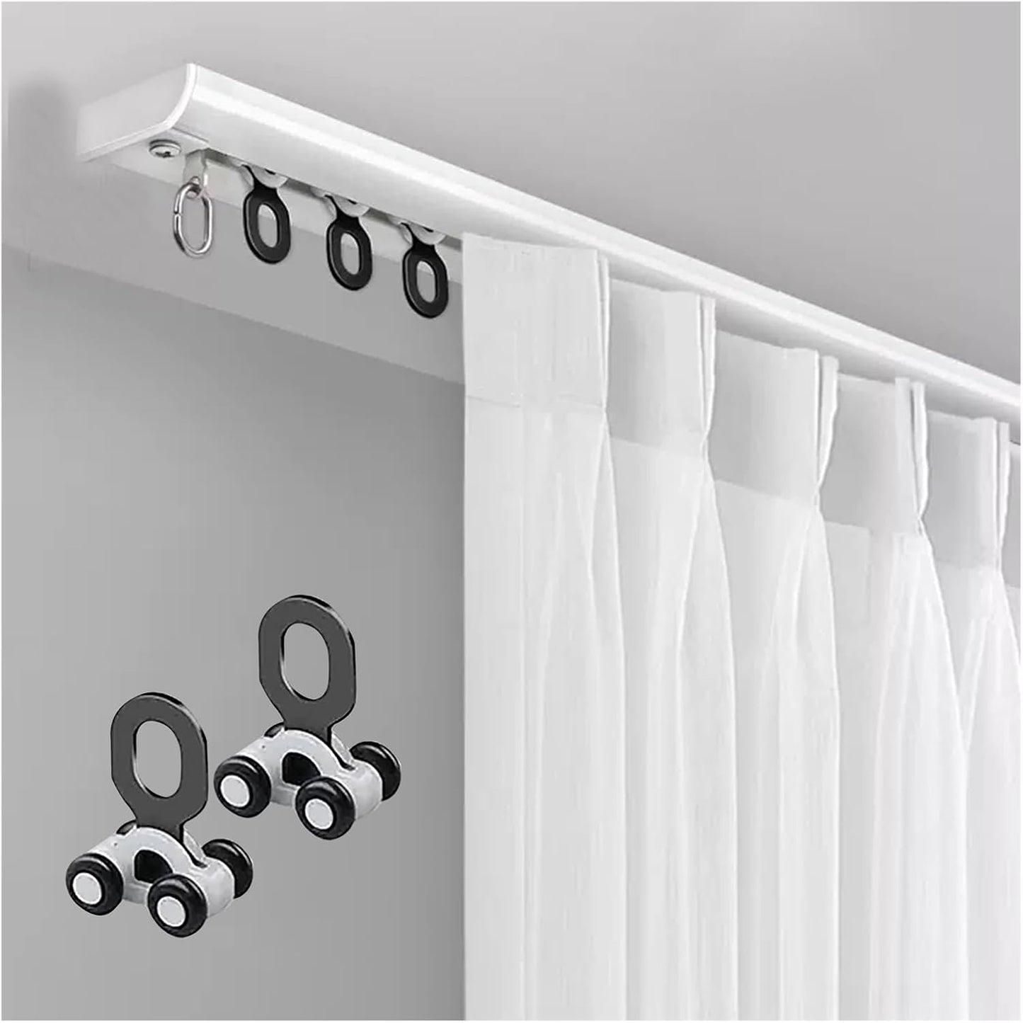 Ultra-Thin 20ft White Curtain Track for Stylish Window Solutions