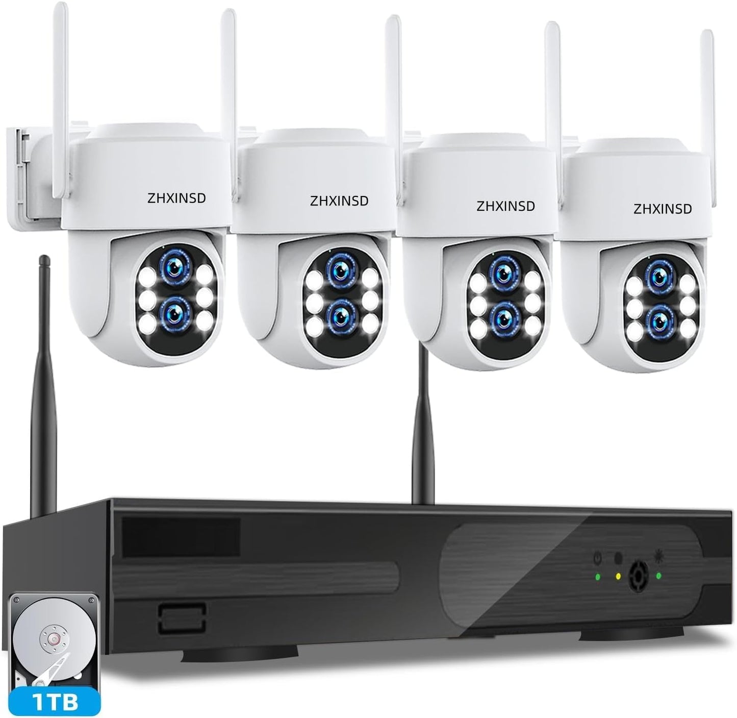Wireless Security Camera System Outdoor with Dual Lens 6MP Zoom
