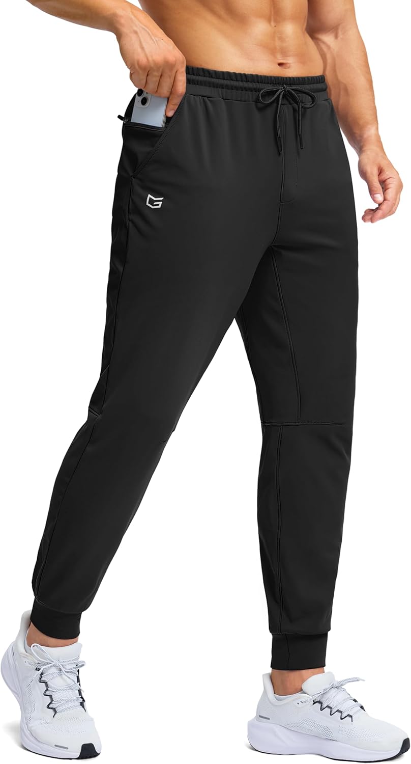 G Gradual Men's Fleece Lined Athletic Pants for Winter Warmth
