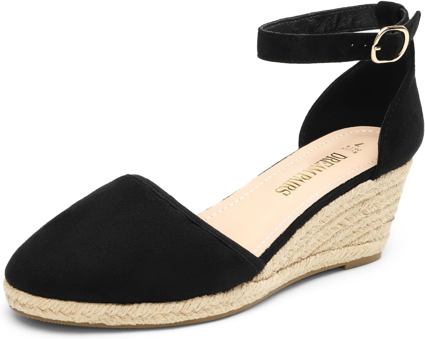 DREAM PAIRS Women's Closed Toe Ankle Strap Wedge Sandals