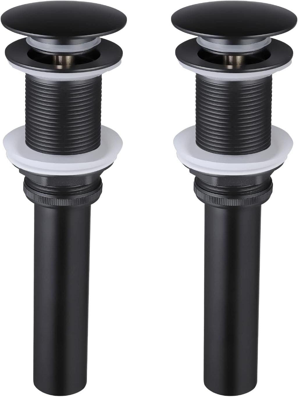 KES Black Sink Drain Without Overflow for Bathroom Sinks
