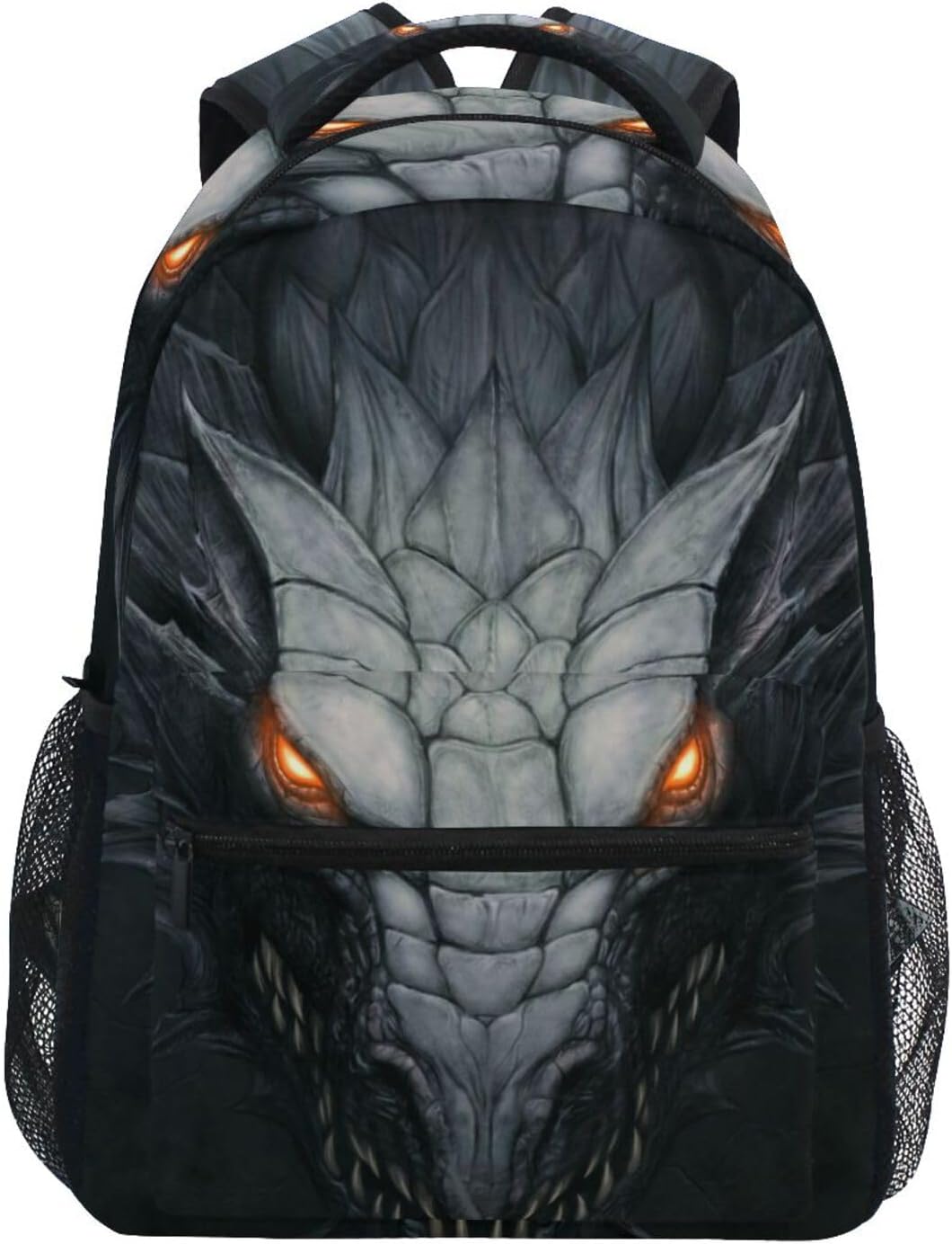 JIPONI Silver Dragon Backpack for Boys and Girls, 15.6 in Laptop