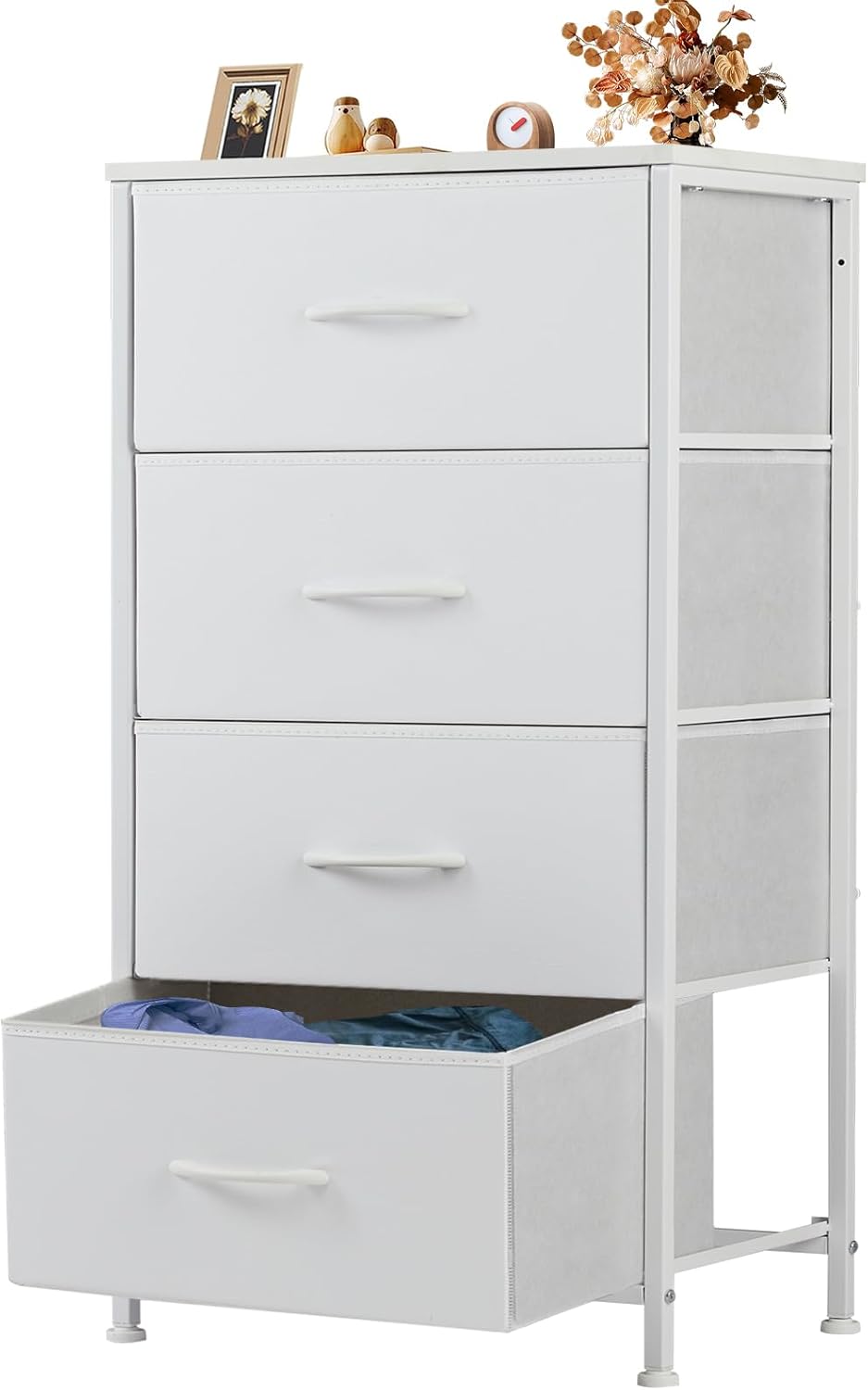 Sweetcrispy Dresser for Bedroom with 4 Drawers and Storage