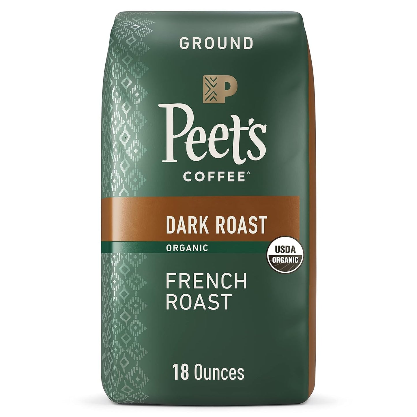Peet's Organic French Roast Ground Coffee 18oz Bag