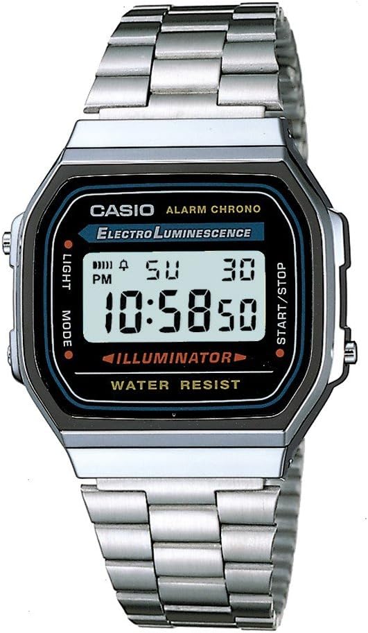 Casio A168WA-1 Electro Luminescence Watch - Timeless Style