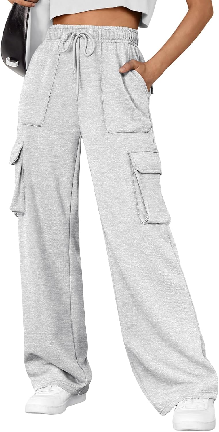 Womens Sweatpants Wide Leg Cargo Pants for Fall Fashion Style